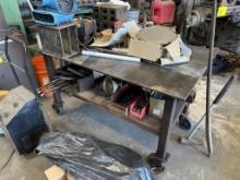 3X5FT HEAVY DUTY STEEL SHOP TABLE W/CONTENTS