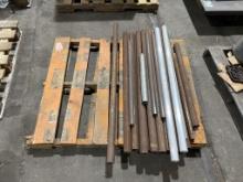PALLET OF ROUND STOCK STEEL & ALUMINUM