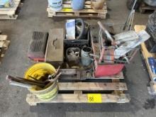 PALLET OF TOOLBOXES & MISC SHOP ITEMS
