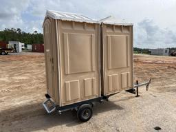 (2) Portable Toilets W/trailer