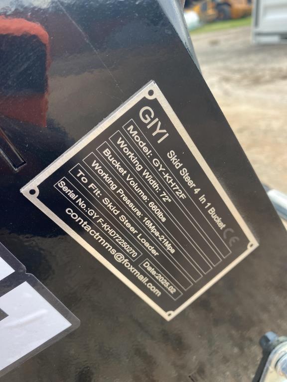 NEW GIYI 6FT Skid Steer 4 in 1 Bucket