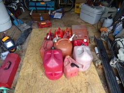 Gas Cans-13 total-6 are full of gas