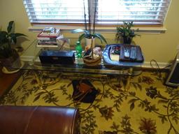 Glass/chrome coffee table-50"W x 26" D x 16"H