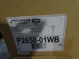 PROGRESS LIGHTING P2650-01WB BRAVO COLLECTION 2-LIGHT UNFINISHED CEILING FAN LIGHT KIT