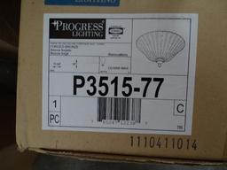 Progress Lighting-P3515-77-Forged Bronze-3 light ceiling flush mount-15.625" W x 10"H