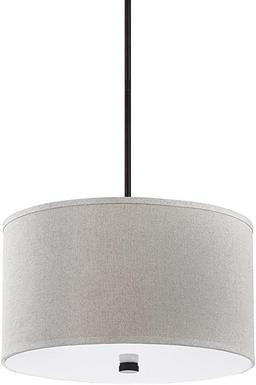 ransitional Three Light Seagull-Dayna Shade Pendants Bronze/Dark Finish, Burnt Sienna