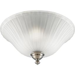 Progress Lighting Renovations 3 Light Flush Mount Ceiling Fixture with Etched Glass Shade - 16" Wide