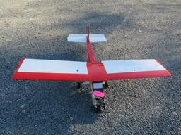 MODEL AIRPLANE W/ MOTOR  WINGS NOT ATTACHED  58" WING SPAN