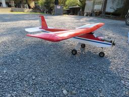 MODEL AIRPLANE W/ MOTOR  WINGS NOT ATTACHED  58" WING SPAN