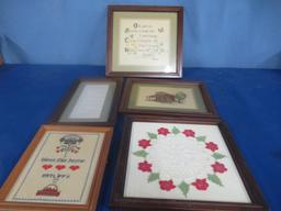 FRAMED NEEDLEPOINT PCS