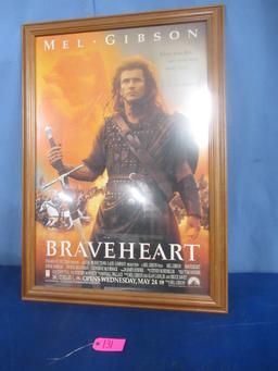 FRAMED BRAVEHEART MOVIE POSTER  43 X 31