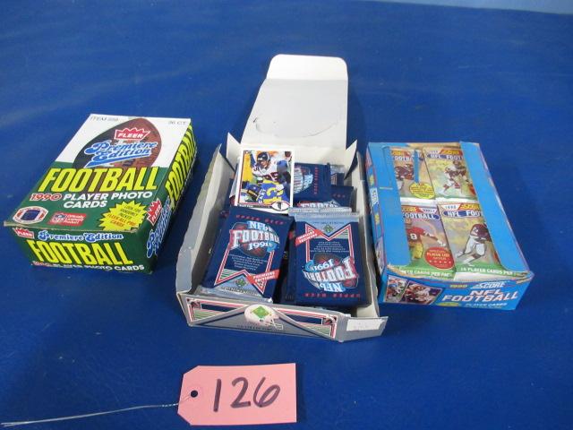 3 BOXES FLEER UPPER DECK FOOTBALL CARDS