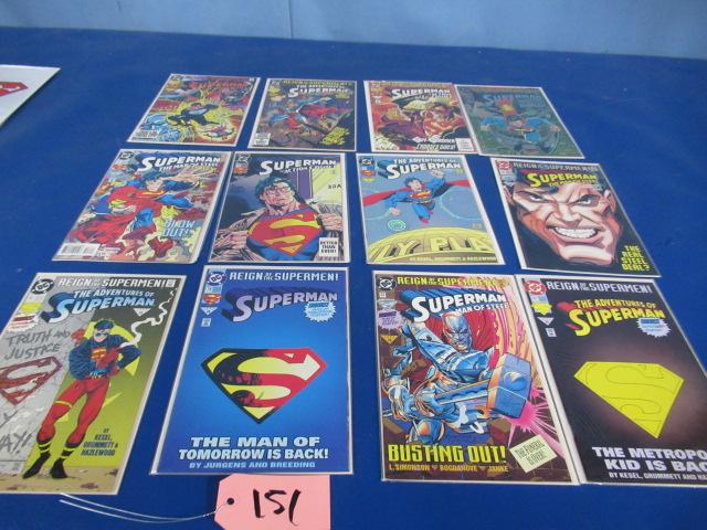 12 SUPERMAN COMIC BOOKS