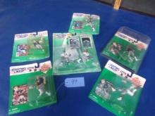 FOOTBALL FIGURES & CARDS - TROY AIKMAN, EMMET SMITH & MICHAEL IRVIN