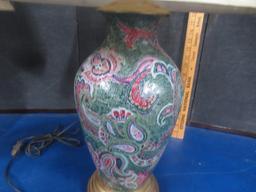 PAIR OF ORIENTAL TABLE LAMPS  30 T