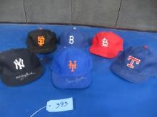 6 BASEBALL CAPS