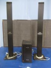 2 SPEAKERS AND SUB WOOFER PANASONIC