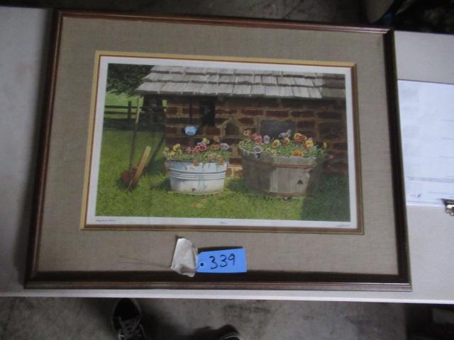 FRAMED BOB TIMBERLAKE  "PUMPHOUSE PANSIES"  926/1000