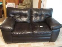 LEATHER LOVESEAT  68 L