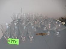 29 PCS. CRYSTAL GLASS