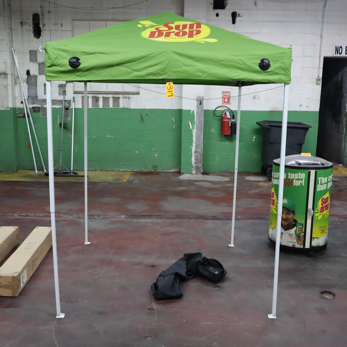 SUNDROP CANOPY TENT W/ SPEAKERS 5 FT X 5 FT X 6 FT. NEW IN BOX