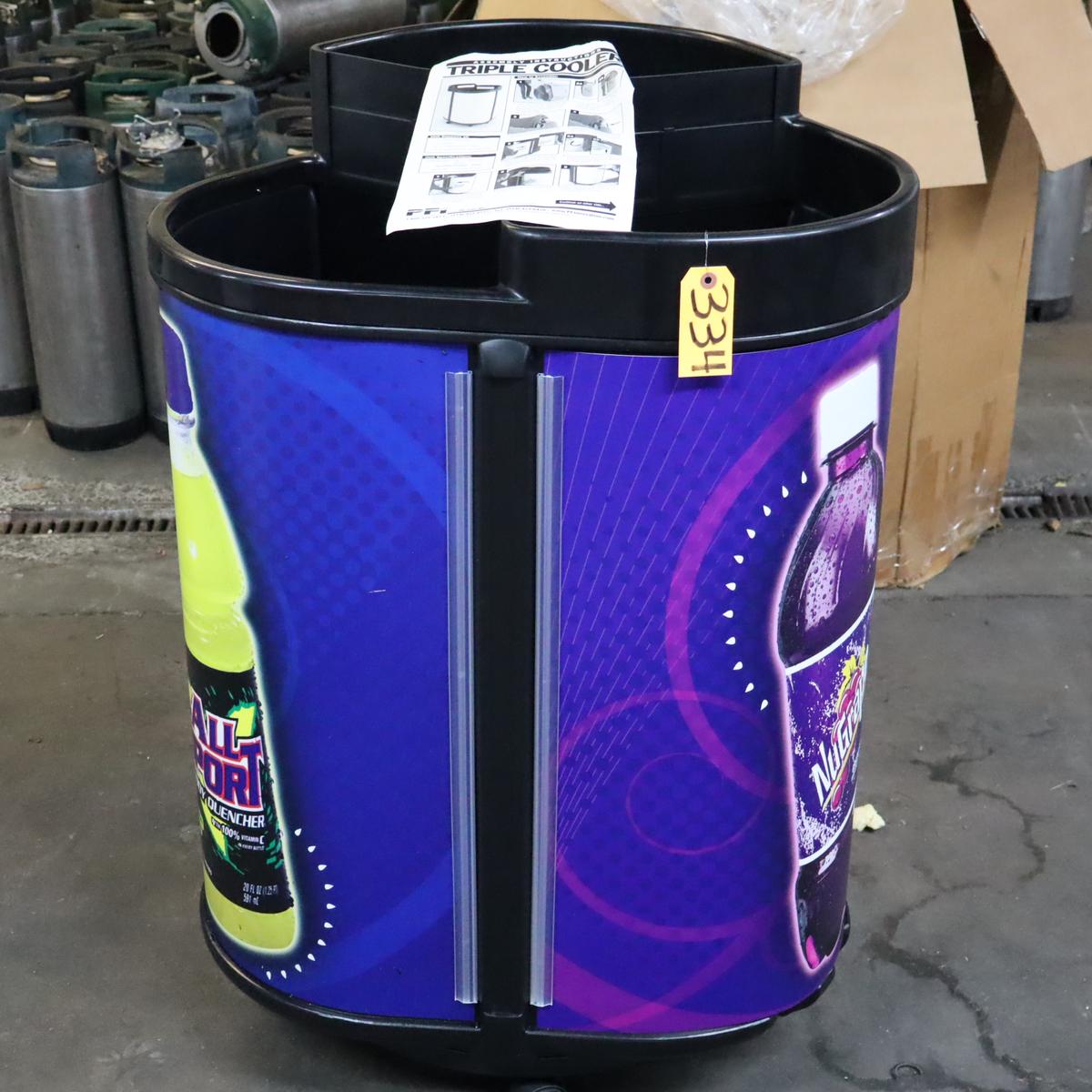 TRIPLE COOLER ON WHEELS NEW IN BOX