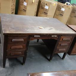 ANTIQUE OAK DESK  36 X 60
