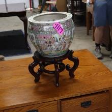 ORIENTAL  PLANTER AND STAND