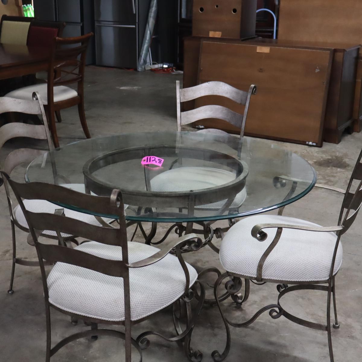 GLASS TOP PATIO TABLE & 4 CHAIRS