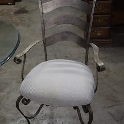 GLASS TOP PATIO TABLE & 4 CHAIRS
