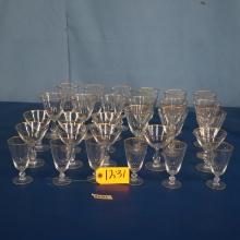 30 PCS. STEMWARE W/ GOLD RIM