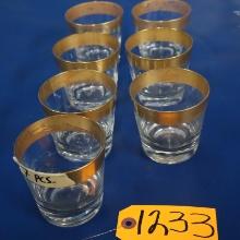 GOLD RIM HIGH BALL GLASSES