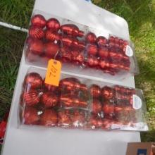 CHRISTMAS ORNAMENTS- 2 PKS. OF 74 EA.
