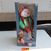 SPINNING SNOWFLAKE SNOWMAN