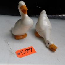 PAIR OF DUCK FIGURINES
