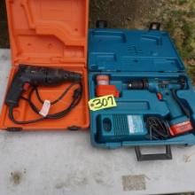 SKIL DRILL, MAKITA 9V DRILL WITH CHARGERS FOR BOTH