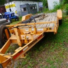HUDSON 6 TON TANDEM TRAILER W/ WOOD FLOORING- GOOD CONDITION