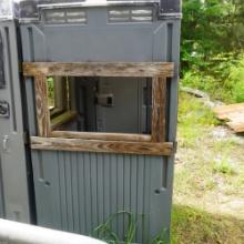 PORTA JOHN MADE FROM DEER BLIND