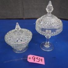 2 PCS. CATHEDRAL GLASS