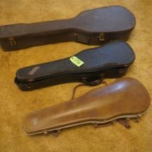 3 EMPTY VIOLIN CASES