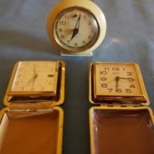 3 TRAVELING ALARM CLOCKS
