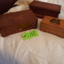 3 WOODEN BOXES