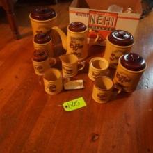 10 PCS. STONEWARE CANISTER SET