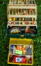 2 TACKLE BOXES AND TACKLE