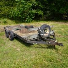 13 FT. TANDEM TRAILER W/ WOOD FLOOR