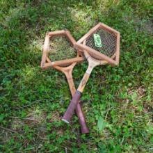 2 OLD TENNIS RACKETS