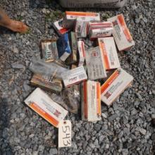 EMPTY  AMMO BOXES AND BULLET CASES, 308 WINCHESTER, 7.62, 5.56, 45, ETC.