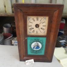 ANTIQUE CLOCK W/ PENDULUM  26"