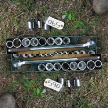 TOOL BOX W/ SOCKETS AND WRENCH SET
