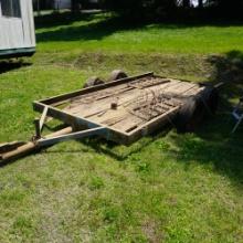 TANDEM AXLE TRAILER 74" X 12 FT. - 4 FLAT TIRES